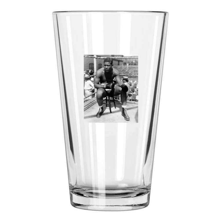 1935 Boxer Joe Louis Heavyweight Champion Training Pint Beer Drinking Glass