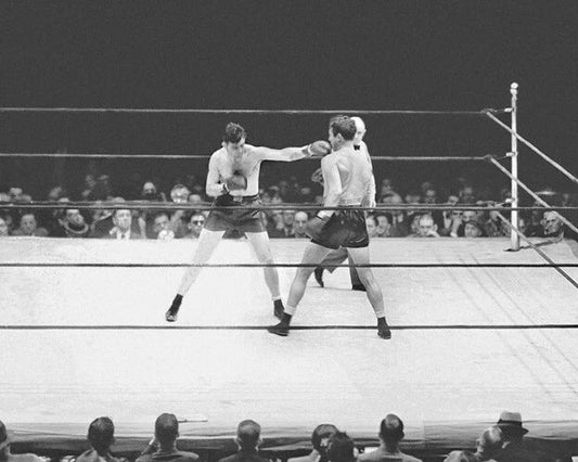 1935 Boxers Max Baer Vs James Braddock Keychain Heavyweight Championship Print