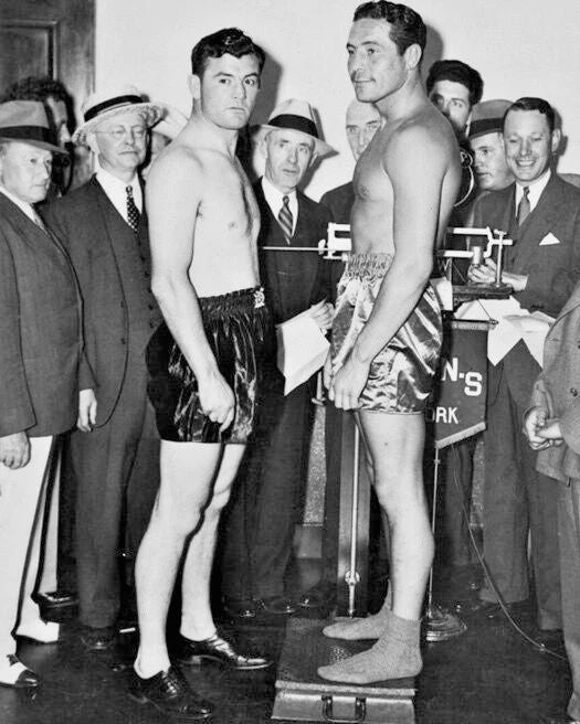 1935 Boxers Max Baer Vs James Braddock Magnet Heavyweight Weigh In Print