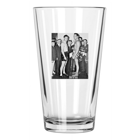 1935 Boxers Max Baer Vs James Braddock Heavyweight Weigh In Pint Beer Glass