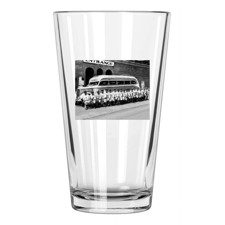 1935 Champions Pittsburgh Crawfords Photo Negro League Pint Beer Drinking Glass