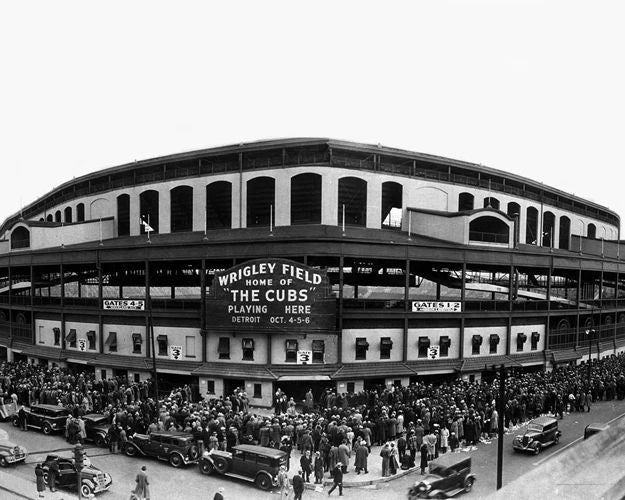 1935 Chicago Cubs Vs Tigers Wrigley Field Glossy Keychain World Series Print 2