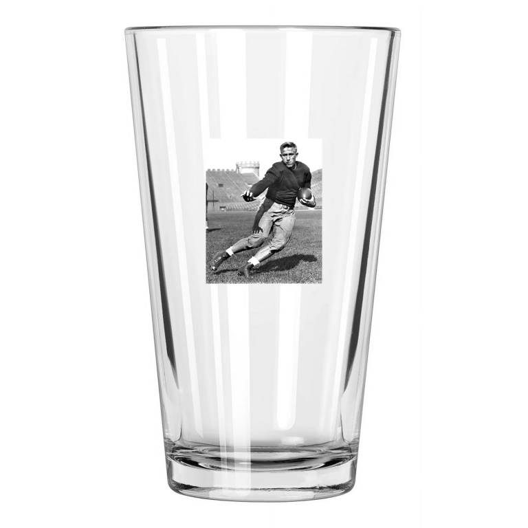 1935 Chicago Maroons Jay Berwanger 1St Heisman Winner Pint Beer Drinking Glass