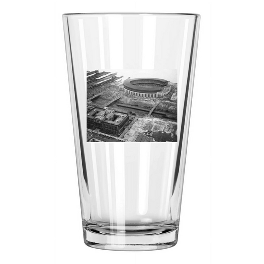 1935 Cleveland Indians Municipal Stadium Browns Stadium Pint Beer Drinking Glass