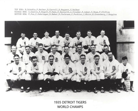 1935 Detroit Tigers Team Magnet Baseball Picture World Champs Mlb