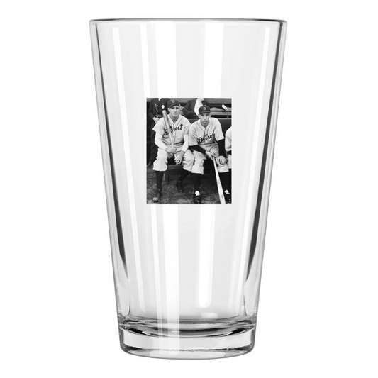 1935 Detroit Tigers Hank Greenberg And Charlie Gehringer Pint Beer Glass