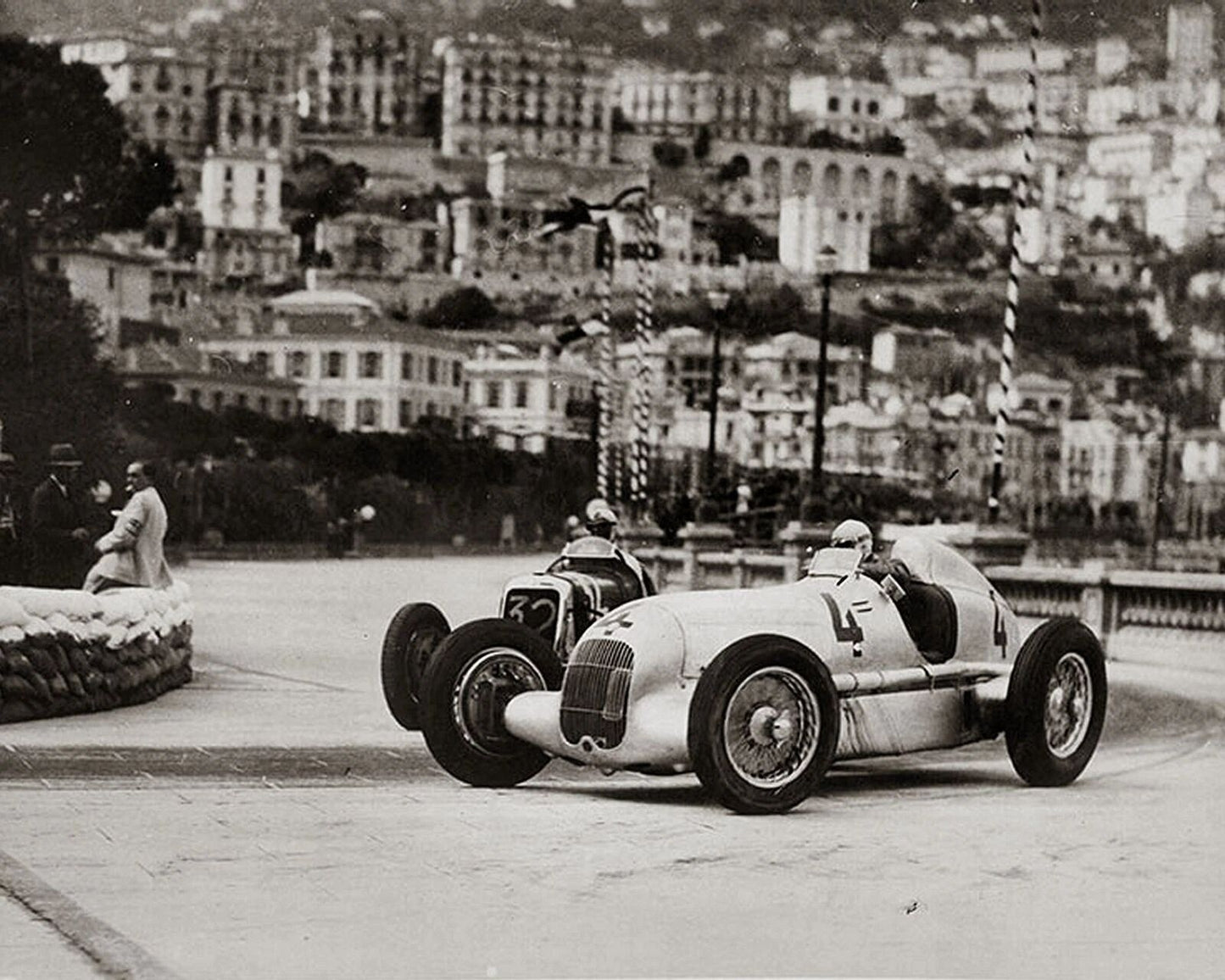 1935 Grand Prix Monaco Luigi Fagioli In Mercedes Classic Picture Keychain