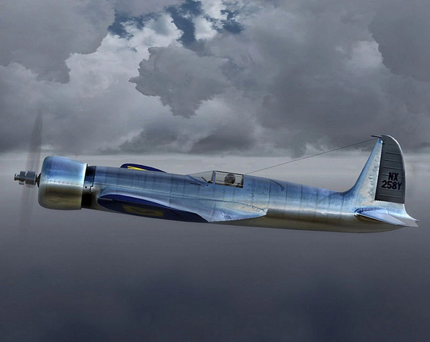 1935 Hughes H 1 Racer Aircraft Classic Plane Poster Photo