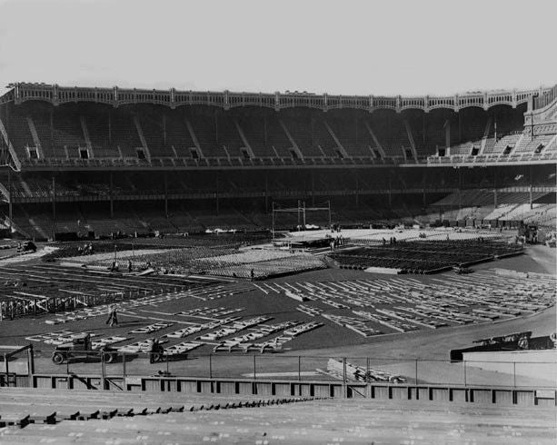 1935 Heavyweight Fight Max Baer Vs Joe Louis Glossy @ Yankees Stadium Print