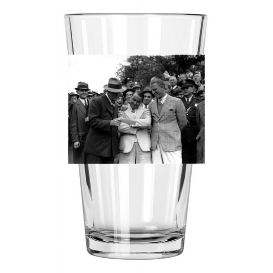1935 Masters Winner Gene Sarazen W Check Photo Golfer Pint Beer Drinking Glass