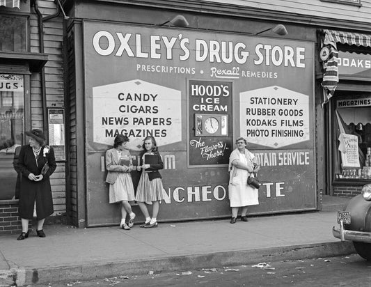 1935 Oxley'S Drug Store Market Vintage Old Photo Reprint