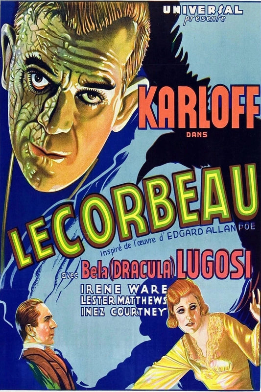 1935 The Raven Movie Keychain Boris Karloff Bela Lugosi Irene Ware