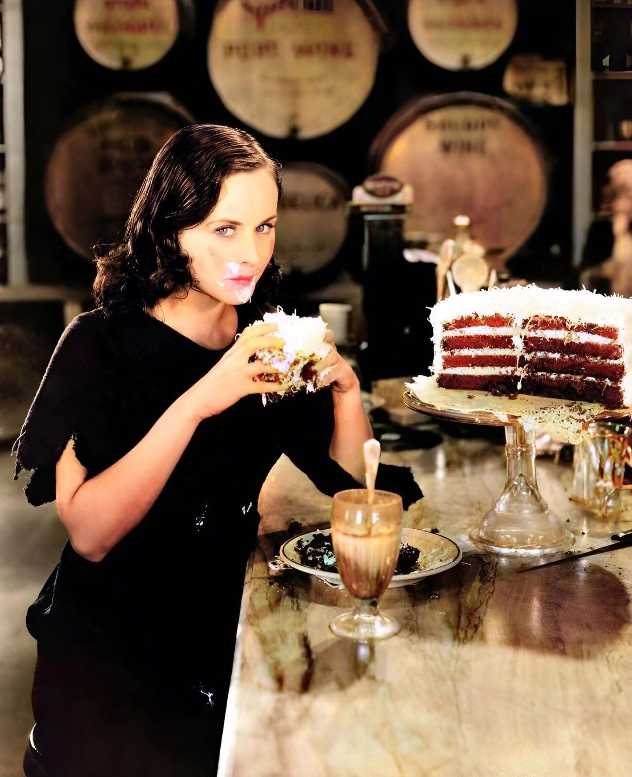 1936 Actress Paulette Goddard In Modern Times Colorized Magnet Magnet