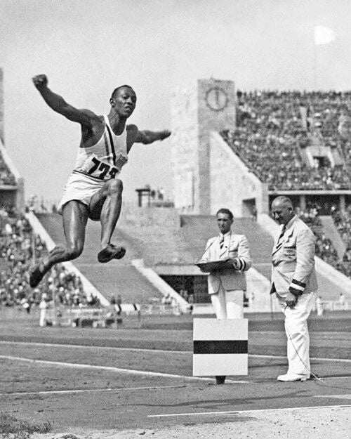 1936 Berlin Olympics Jesse Owens Glossy Magnet Usa Print Long Jump Magnet