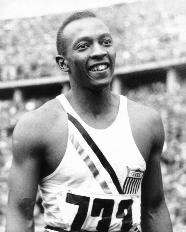 1936 Berlin Olympics Jesse Owens Glossy Keychain Usa Keychain Gold Medal 1
