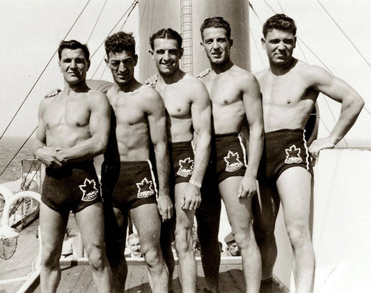 1936 Canadian Olympic Wrestling Team Classic College Athlete Picture Keychain