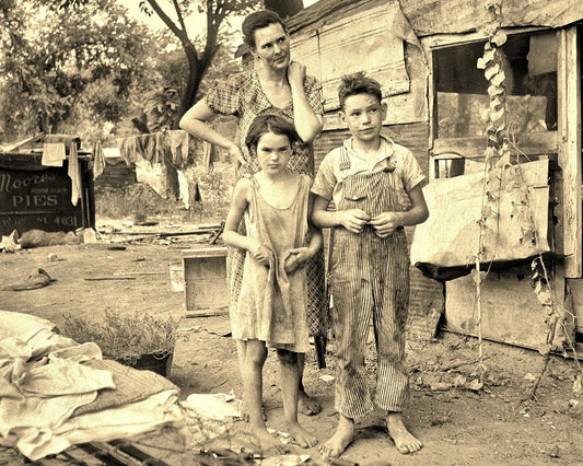1936 Depression Era Family Classic Retro Historic Picture Photo