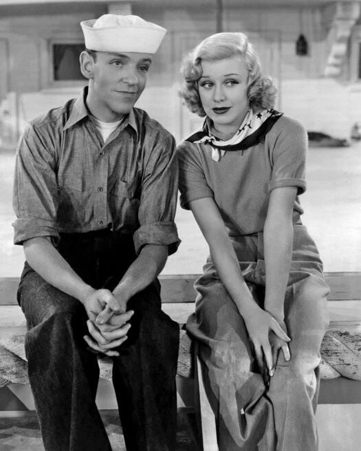 1936 Follow The Fleet Dancers Fred Astaire And Ginger Rogers Glossy Keychain