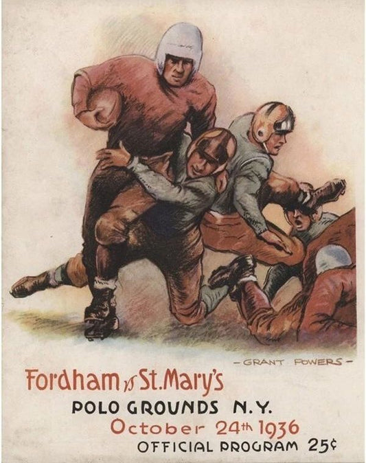 1936 Fordham Rams Vs St Mary'S Gaels Photo Picture Football