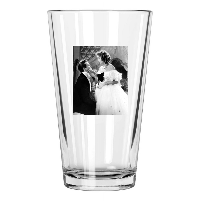 1936 Film Movie Camille Greta Garbo & Robert Taylor Pint Beer Drinking Glass