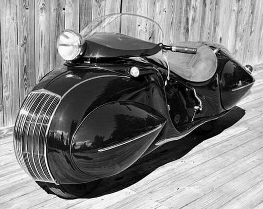1936 Henderson Art Deco Motorcycle Concept Bike Picture Keychain