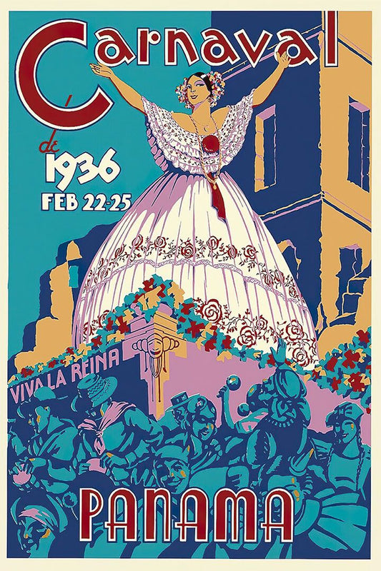 1936 Panama Carnival Vintage Style Travel Keychain
