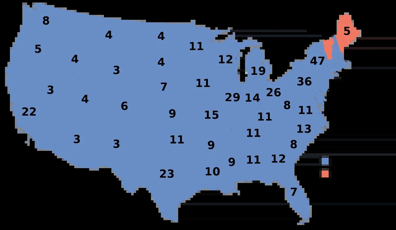 1936 Us President Election Electoral College Map Roosevelt Keychain Picture Keychain