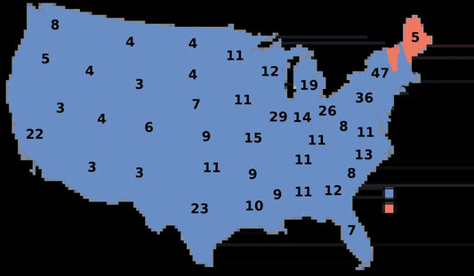 1936 Us President Election Electoral College Map Roosevelt Poster Picture Photo