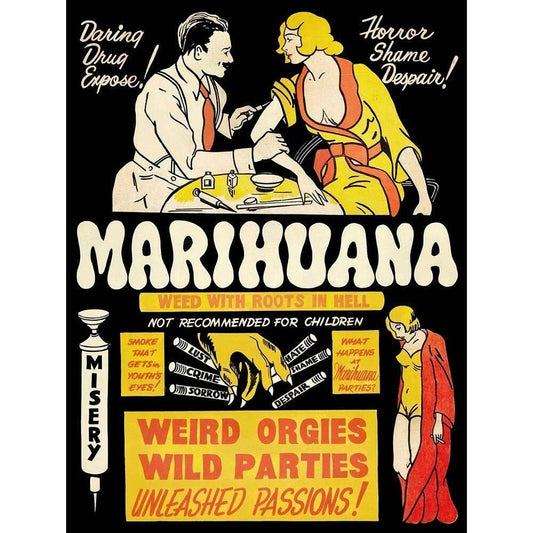1936 Vintage Marihuana Movie Poste Reefer Madness Smoking Marijuana