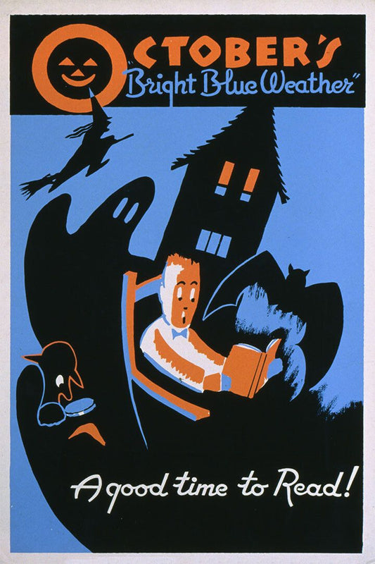 1936 Vintage Style Wpa October A Good Time To Read Wall Art Poster