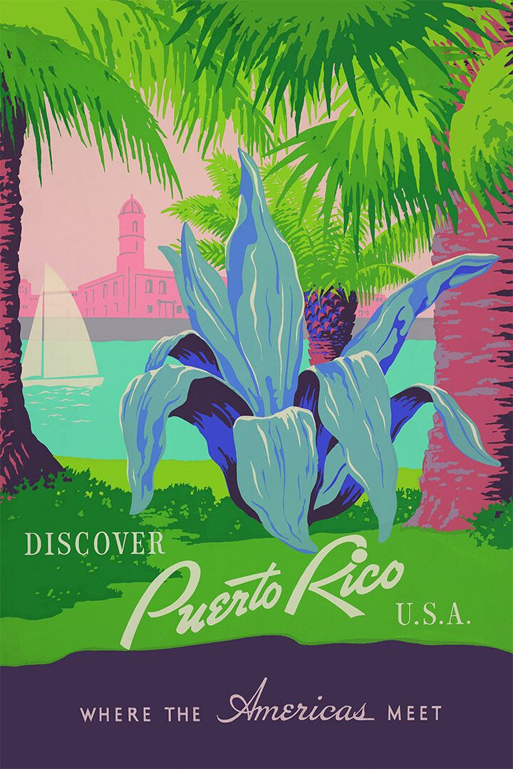 1936 Work Progress Administration Discover Puerto Rico Magnet