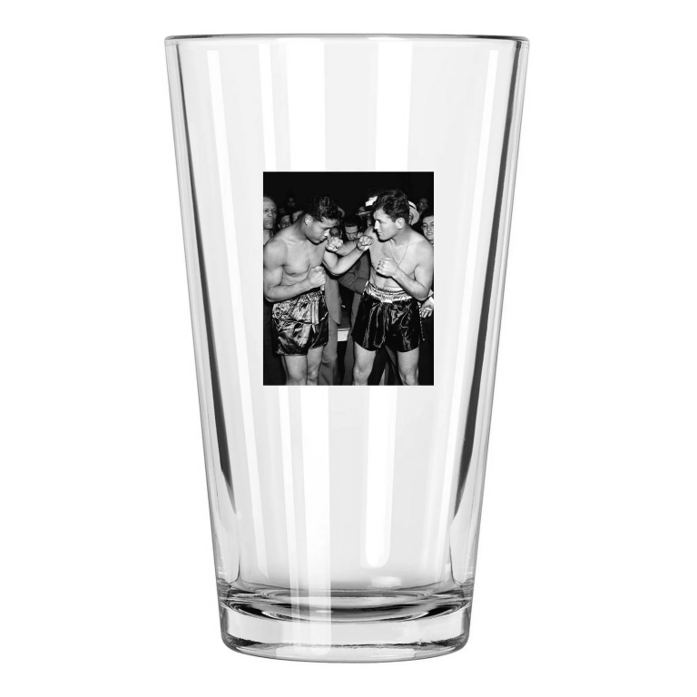 1937 Boxers Joe Louis Vs James Braddock Heavyweight Weigh In Pint Beer Glass