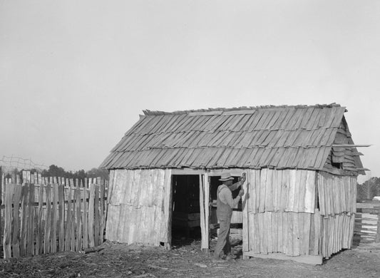 1937 Cabin At Gees Bend Alabama Wilcox County Vintage Old Photo