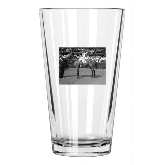 1937 Champion Racehorse Seabiscuit Yonkers Handicap Winner Pint Beer Glass