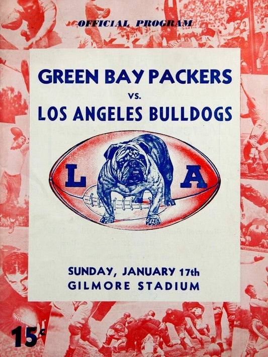 1937 Green Bay Packers Vs Los Angeles Bulldogs Magnet Football Picture Nfl