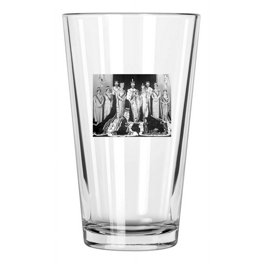 1937 King George Vi Photo United Kingdom Coronation Pint Beer Drinking Glass