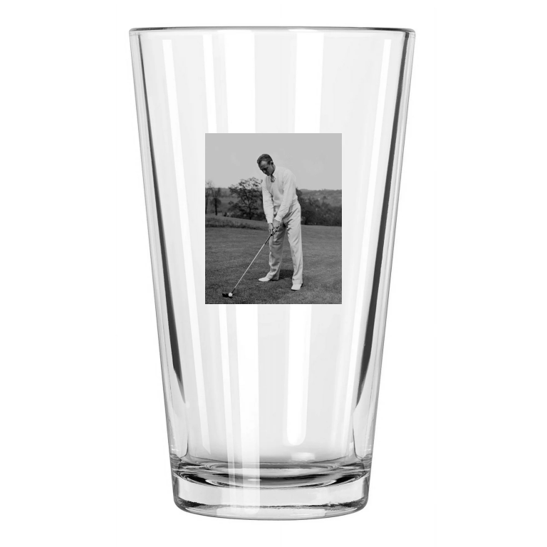 1937 Legend Golfer Sam Snead Photo Rookie Year On Tour Pint Beer Drinking Glass
