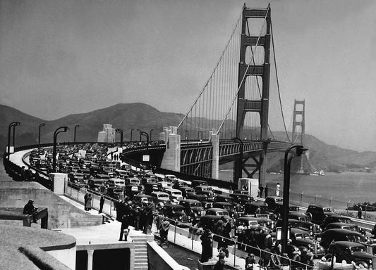 1937 San Francisco Bay Golden Gate Bridge Glossy Keychain Keychain