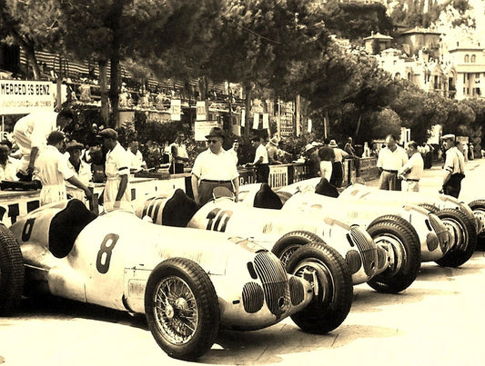 1937 Team Mercedes Benz At Monaco Grand Prix Retro Car Race Magnet Magnet