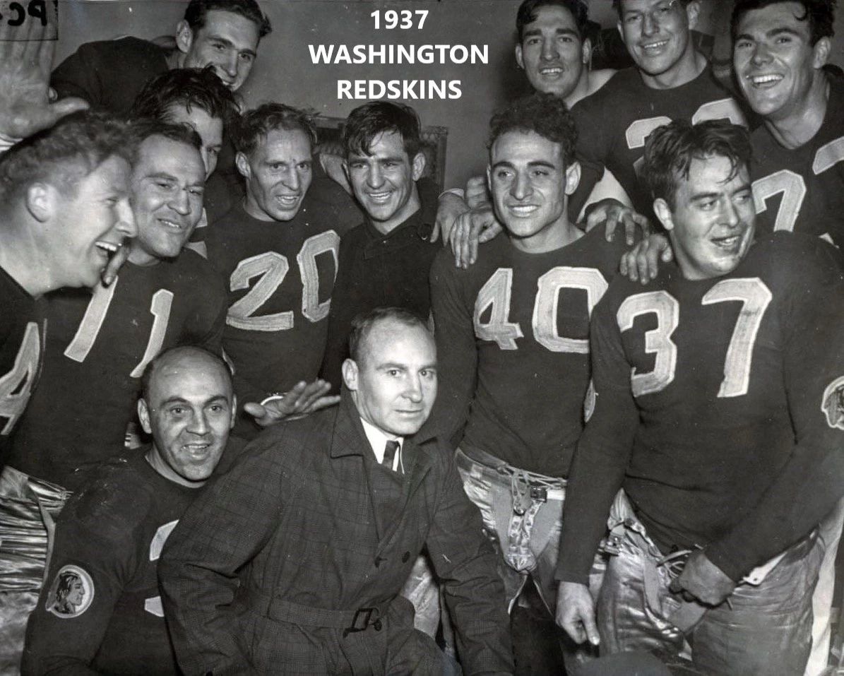 1937 Washington Redskins Team Photo Football Nfl Picture Champs Celebration