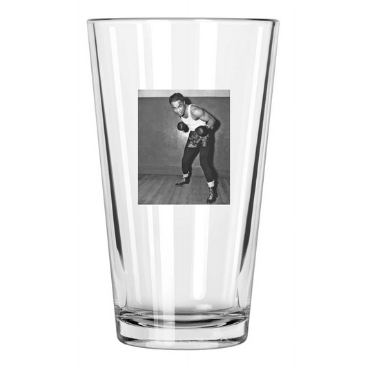 1937 Welterweight Champion Henry Armstrong Vintage Pose 2 Pint Beer Glass