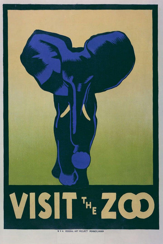 1937 Wpa Federalvisit The Zoo Vintage Style Wall Art Home Poster