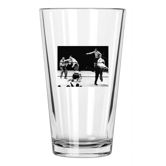 1938 Boxers Joe Louis Vs Max Schmeling Heavyweight Rematch 2 Pint Beer Glass