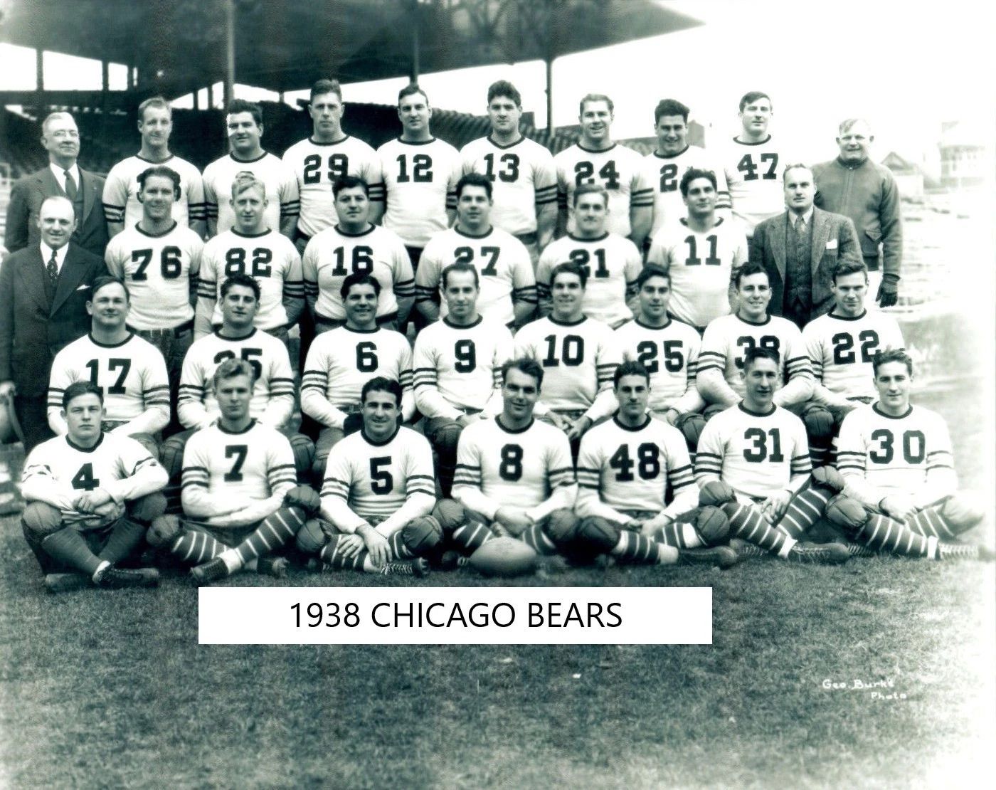 1938 Chicago Bears Team Photo Football Nfl Picture