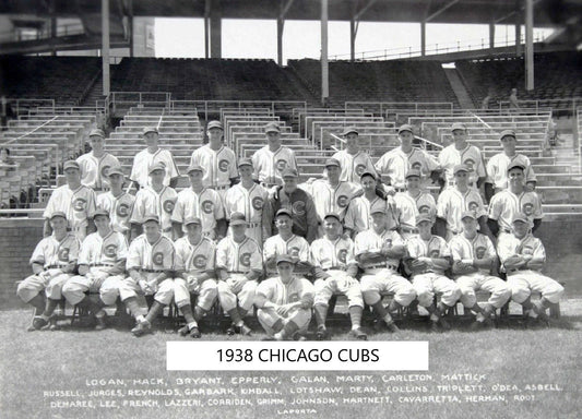 1938 Chicago Cubs Team Photo Baseball Mlb Picture