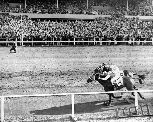 1938 Champion Racehorses Seabiscuit Vs Ligaroti Glossy Photo Print