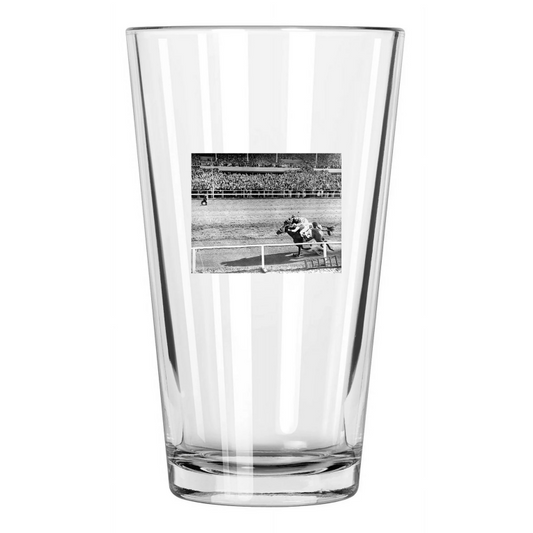 1938 Champion Racehorses Seabiscuit Vs Ligaroti Photo Pint Beer Drinking Glass