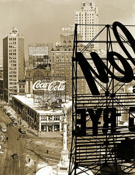 1938 Columbus Circle New York City Ny Old Magnet Reprint