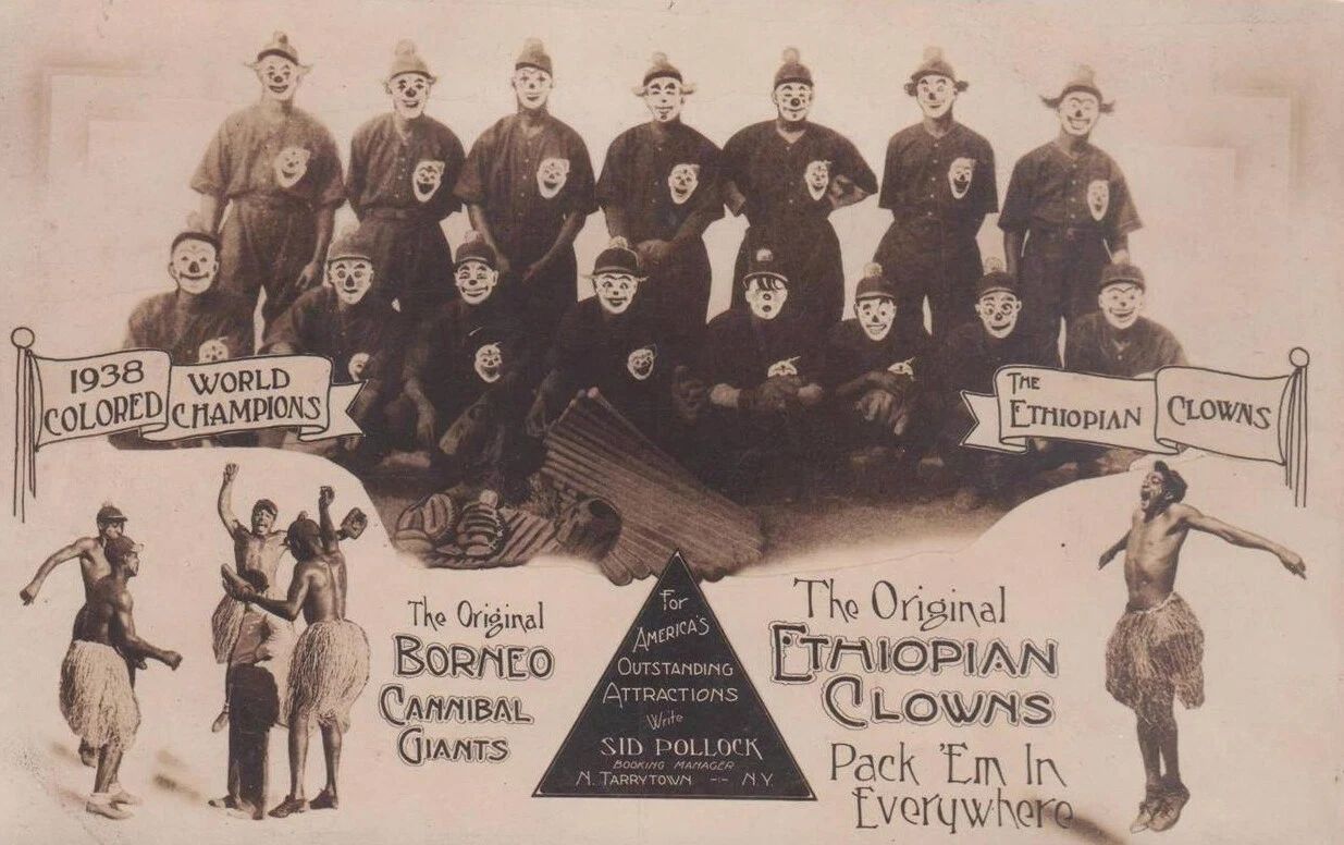 1938 Ethiopian Clowns Team Keychain Negro League Baseball Picture