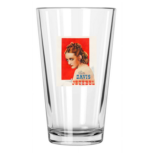1938 Film Jezebel, Bette Davis Photo Publicity Artwork Pint Beer Drinking Glass